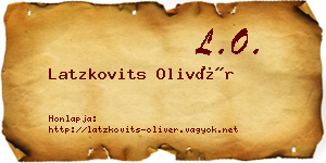 Latzkovits Olivér névjegykártya