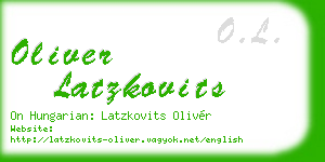 oliver latzkovits business card